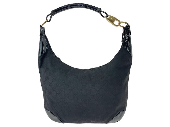 Borsa a tracolla Gucci in pelle e tela GG - vista 2