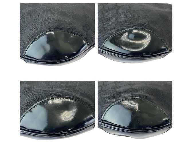 Borsa a tracolla Gucci in pelle e tela GG - vista 3
