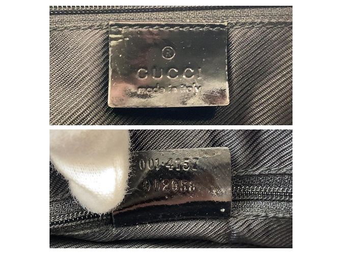 Borsa a tracolla Gucci in pelle e tela GG - vista 4