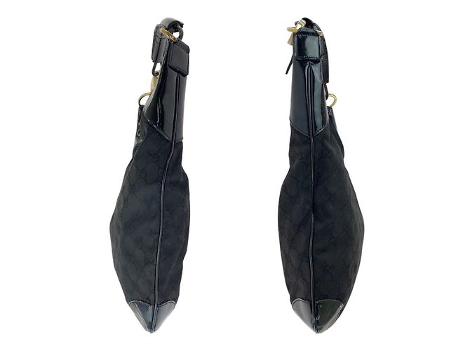 Borsa a tracolla Gucci in pelle e tela GG - vista 8