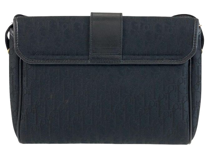 Borsa a tracolla in pelle e tela Trotter Christian Dior - vista 2
