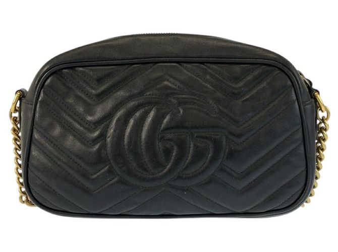 Borsa camera Gucci GG Marmont in pelle - vista 2