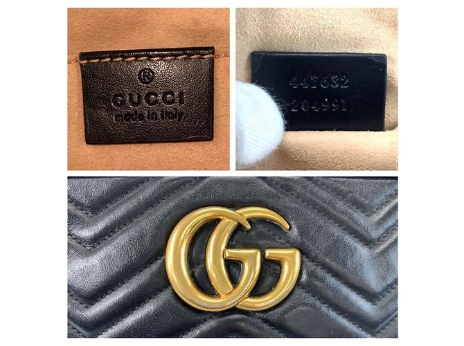 Borsa camera Gucci GG Marmont in pelle - vista 3