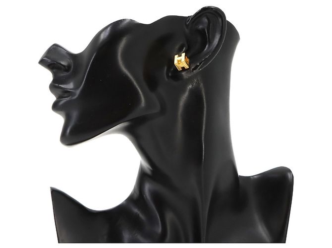 Hermès Boucles d'oreilles Hermes Cage d'H H Cube - vue 5
