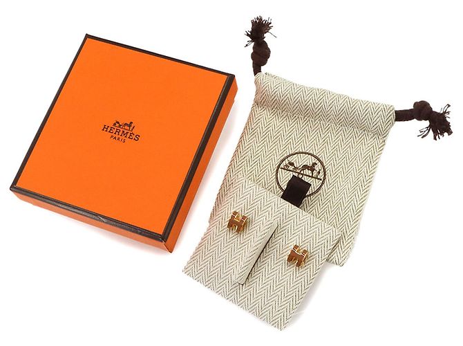 Hermès Orecchini Hermes Mini Pop H in New Gold - vista 2