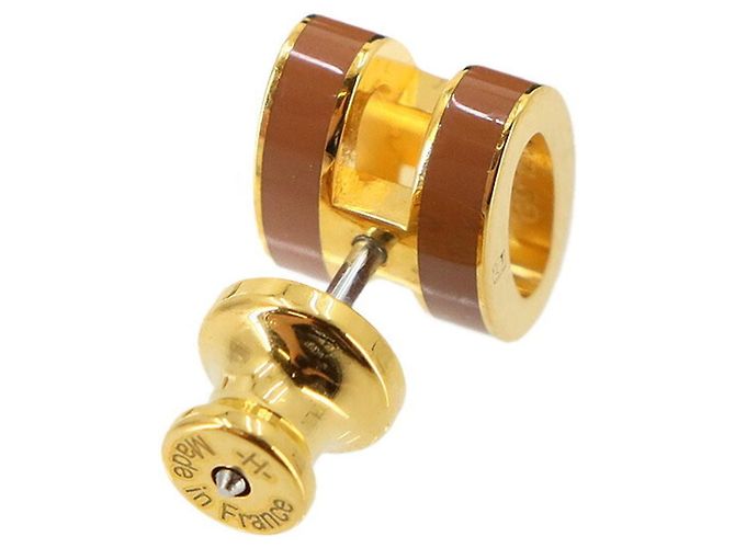 Hermès Orecchini Hermes Mini Pop H in New Gold - vista 4