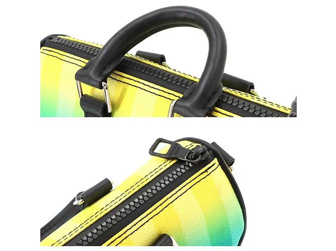 Borsa a mano Louis Vuitton Keepall XS Damier Stripe - vista 9