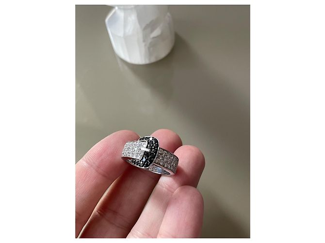 Autre Marque Anello Elini in Oro Bianco 18kt con Zirconia - vista 2