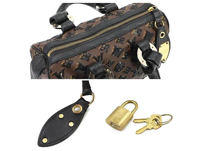 Sac à main Louis Vuitton Speedy 30 Monogram Eclipse - vue 8