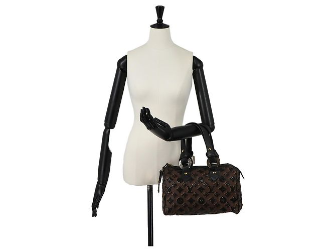 Sac à main Louis Vuitton Speedy 30 Monogram Eclipse - vue 9