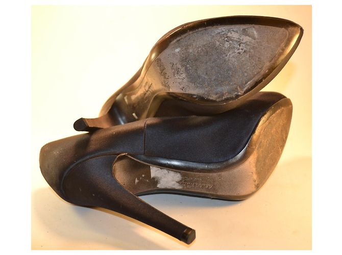Salvatore Ferragamo Décolleté in Seta Nere - vista 6