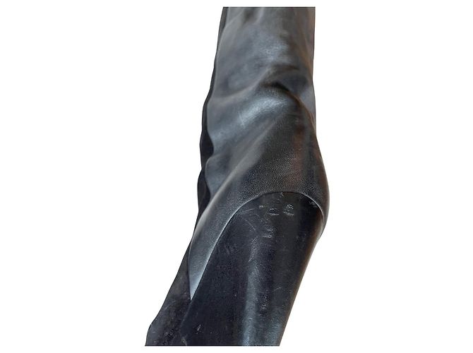 Isabel Marant Janette Stivali Wedge Pelle e Camoscio Nero - vista 4