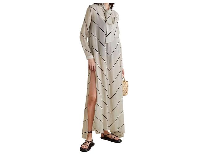 Autre Marque Vestido Largo Kaftan ODYSSEE Beige Viscosa - vista 3
