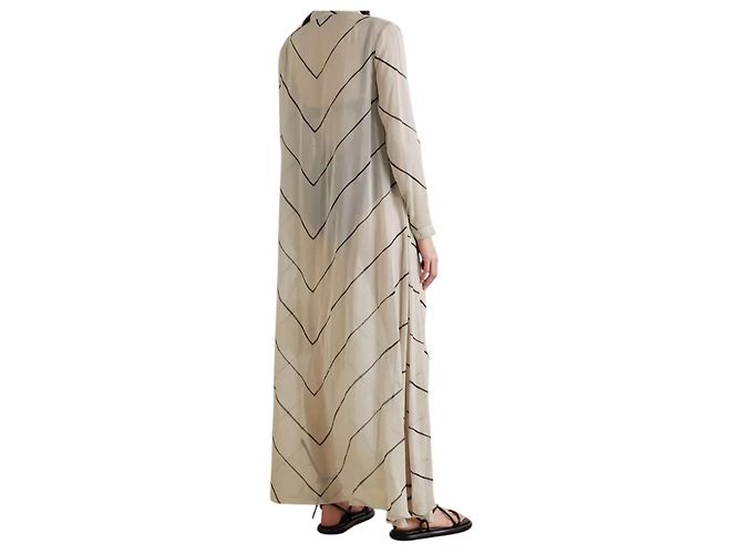 Autre Marque Vestido Largo Kaftan ODYSSEE Beige Viscosa - vista 4