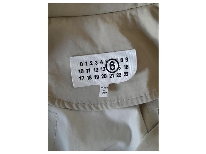 Maison Martin Margiela Maison Margiela MM6 Gabardina algodón beige - vista 4