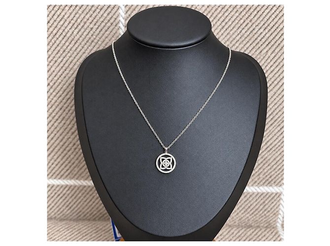 De Beers Lotus Series Platin-Diamant-Halskette - Ansicht 4
