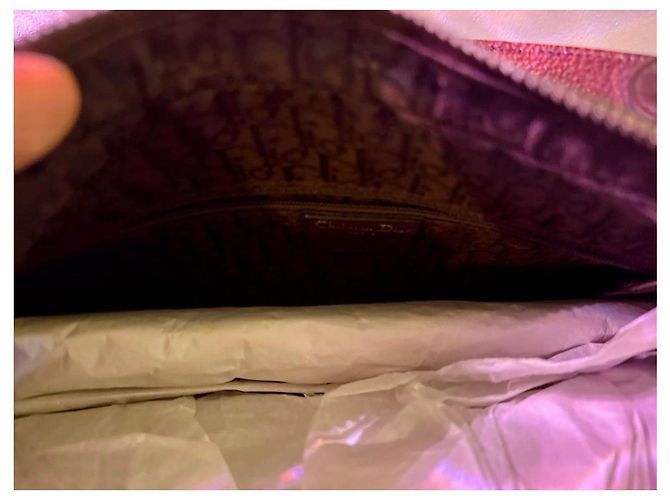 Borsa Dior Gaucho in pelle verniciata marrone - vista 13