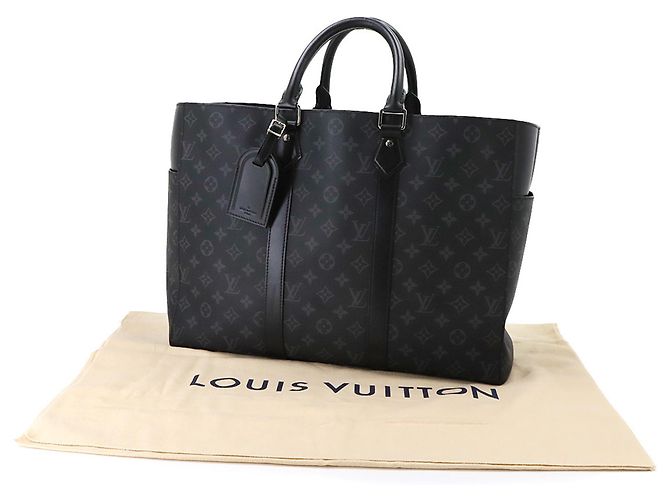 Louis Vuitton Monogram Eclipse Sac Plat Shopper Handtasche - Ansicht 2