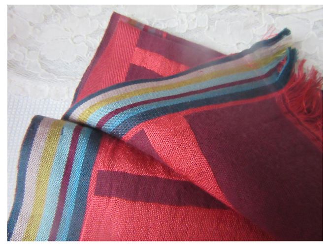 Paul Smith gestreifter Seidenschal - Ansicht 4