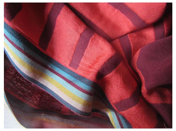 Paul Smith gestreifter Seidenschal - Ansicht 9