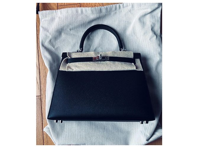Hermès Kelly 25 Borsa in pelle nera - vista 2