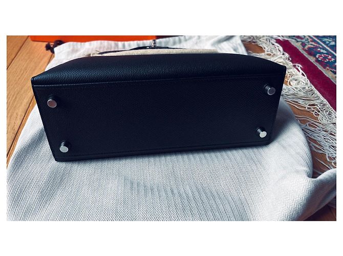 Hermès Kelly 25 Borsa in pelle nera - vista 3