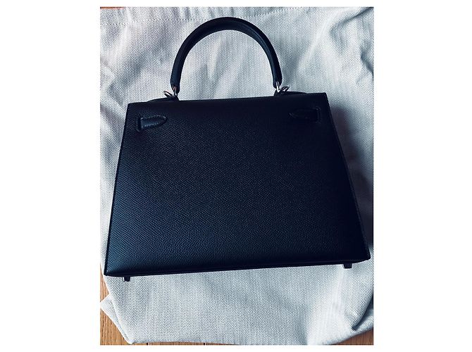 Hermès Kelly 25 Borsa in pelle nera - vista 4