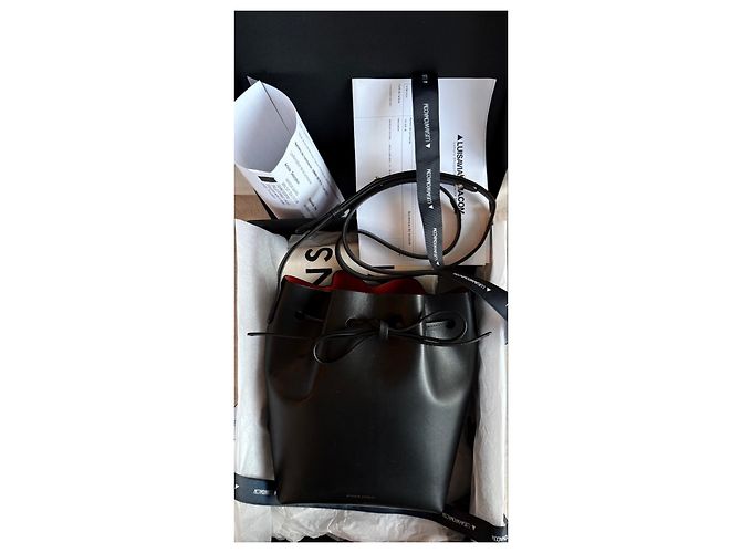 Borsa a secchiello Mansur Gavriel in pelle nera - vista 15