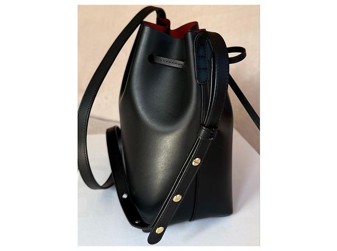 Borsa a secchiello Mansur Gavriel in pelle nera - vista 3