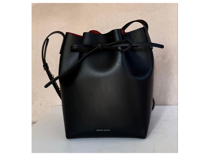 Borsa a secchiello Mansur Gavriel in pelle nera - vista 5