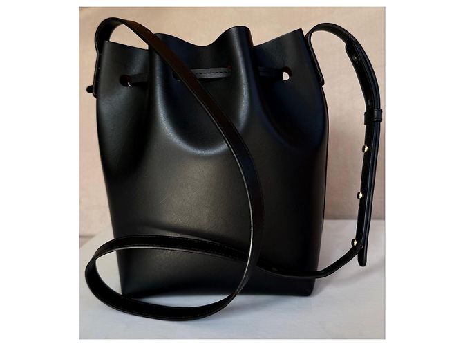 Borsa a secchiello Mansur Gavriel in pelle nera - vista 7