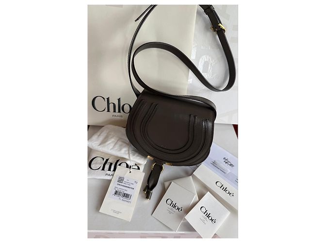 Chloé Chloe Marcie Schultertasche aus grauem Leder - Ansicht 13