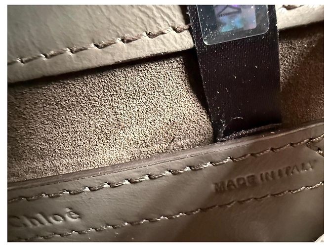 Chloé Chloe Marcie Schultertasche aus grauem Leder - Ansicht 14
