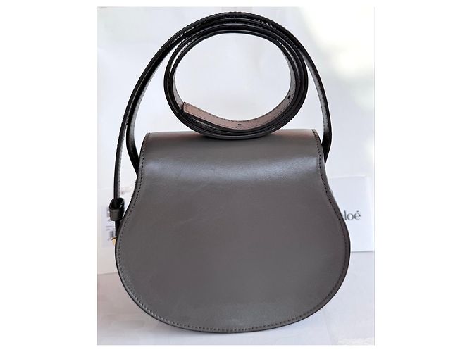 Chloé Chloe Marcie Schultertasche aus grauem Leder - Ansicht 3