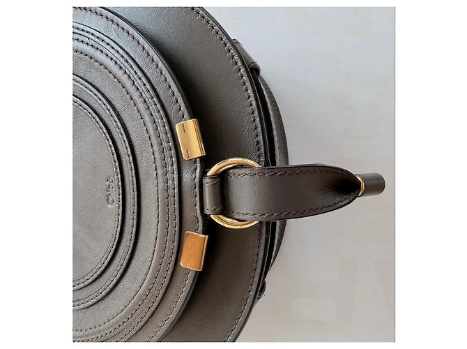 Chloé Chloe Marcie Schultertasche aus grauem Leder - Ansicht 4