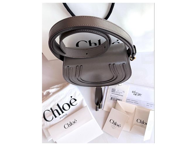 Chloé Chloe Marcie Schultertasche aus grauem Leder - Ansicht 8