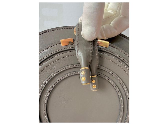 Chloé Chloe Marcie Schultertasche aus grauem Leder - Ansicht 9