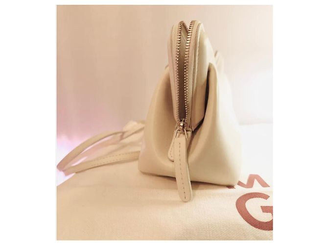 Bolsa de mão Mansur Gavriel em couro creme - vista 10
