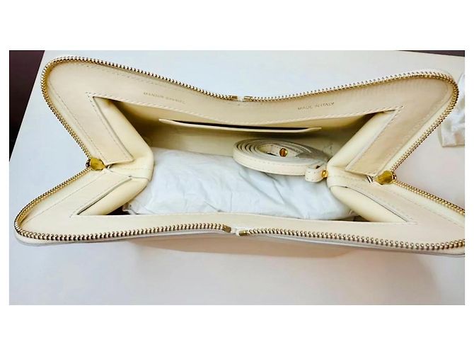 Bolsa de mão Mansur Gavriel em couro creme - vista 6