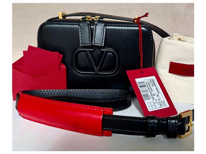 borsa Valentino Garavani VSLING nera in pelle - vista 15