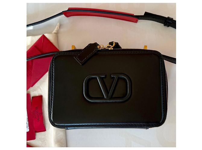 borsa Valentino Garavani VSLING nera in pelle - vista 5