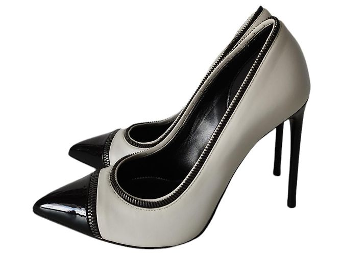 Tom Ford Décolleté in Pelle e Vernice Nero e Bianco - vista 8