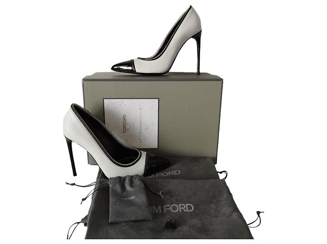 Tom Ford Zweifarbene Leder-Pumps Schwarz-Weiß - Ansicht 3