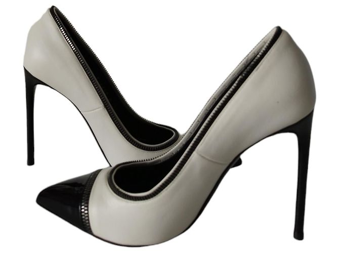 Tom Ford Zweifarbene Leder-Pumps Schwarz-Weiß - Ansicht 4
