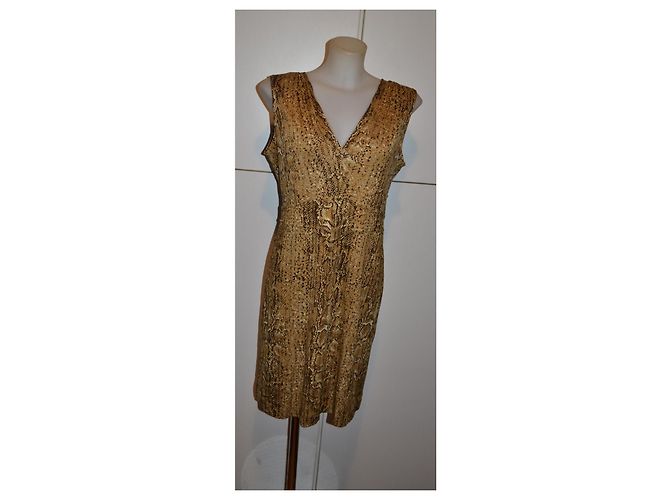 Tory Burch Seidenkleid Python-Print Braun - Ansicht 2