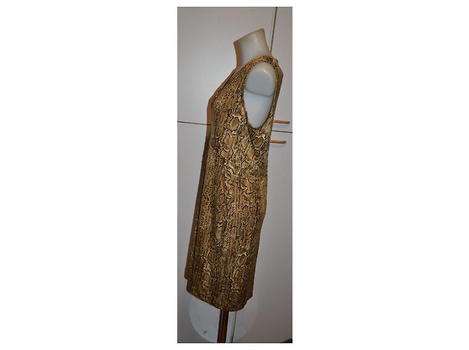 Tory Burch Seidenkleid Python-Print Braun - Ansicht 3