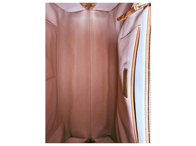 Prada Pyramid Saffiano Vernic Caramel+Bian Handtasche - Ansicht 6