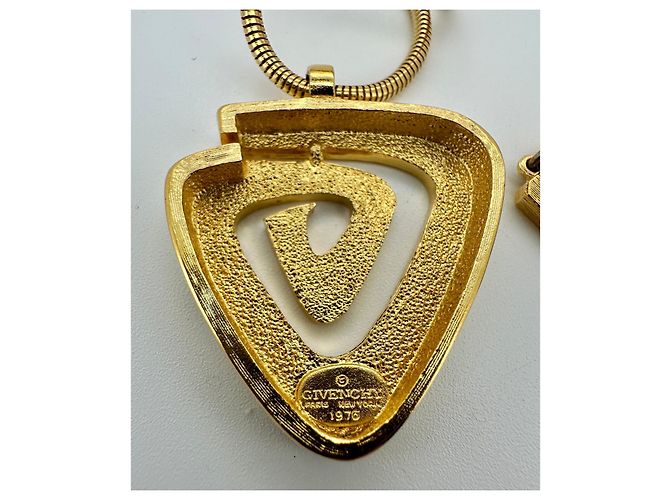 Givenchy – Collar modernista geométrico dorado – 1976 - vista 5