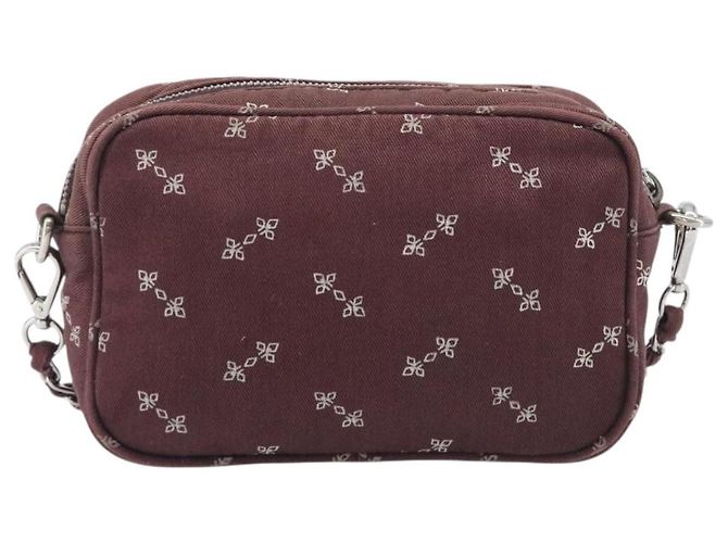 PRADA Sac à épaule à chaîne Canvas Marron Argent Auth 209497A - Jerrillo - vue 2