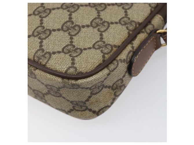 GUCCI Sac à épaule GG Supreme PVC Beige Or Auth 211882 - Jerrillo - vue 10